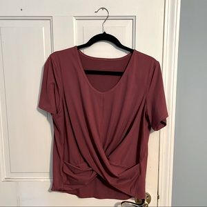 Lululemon Crescent Tee Workout Top - Mauve Pink Size 10